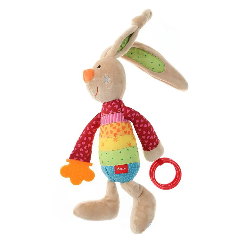 М'яка дитяча іграшка Кролик із брязкальцем Sigikid 41419SK 26 см - фото 6