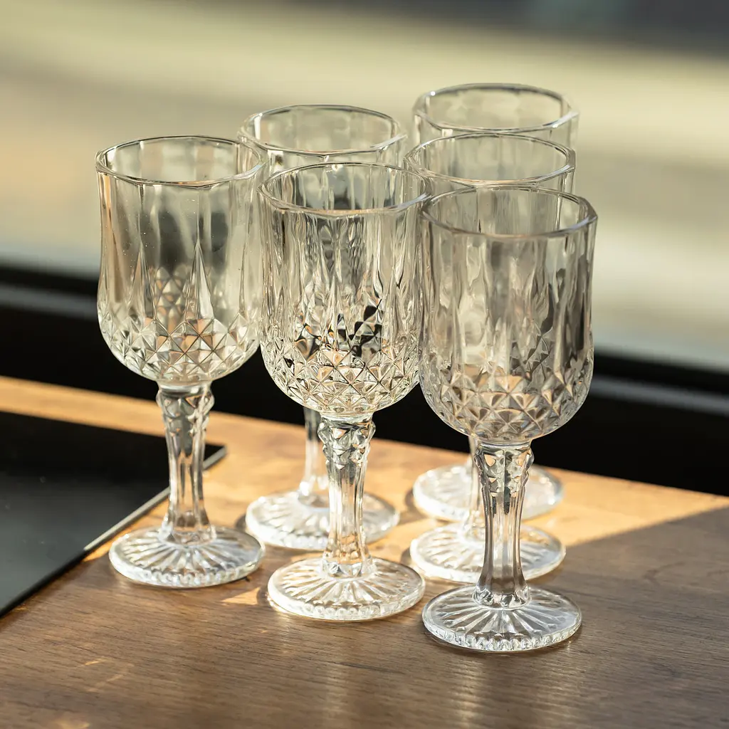 Набір чарок на ніжці Vintage Crystal для міцних напоїв 6 штук 50 мл Yiwu HP-34-75 - фото 2