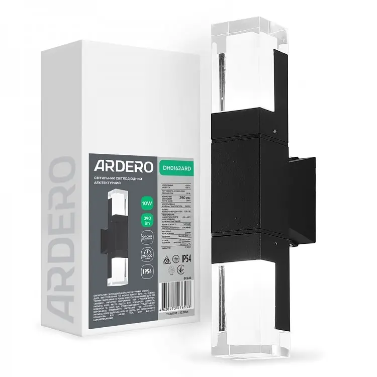 Архітектурний світлодіодний накладний світильник Ardero DH0162ARD Arctic 3000K чорний 10 Вт (80633) - фото 2