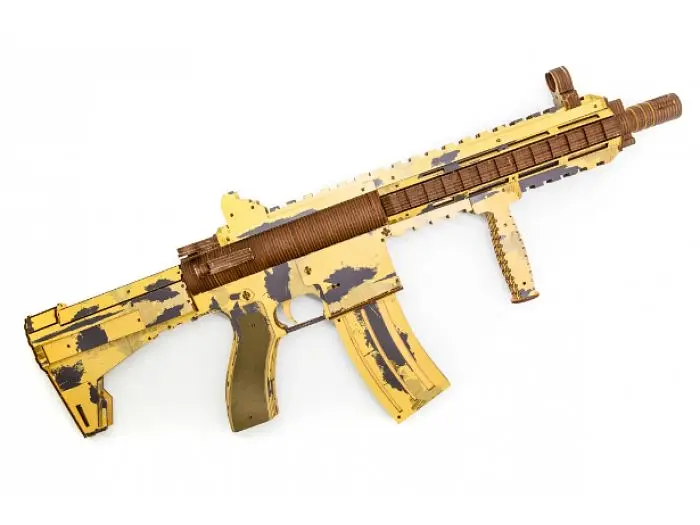 Дерев'яний 3D конструктор Автомат HK-416, Puzzleok (HK-416), 235 дет. - фото 3
