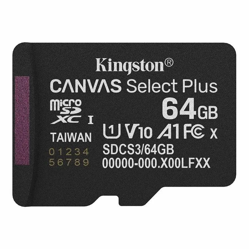 Картка пам'яті microSDXC — Kingston 64 GB Canvas Select Plus Gen3 A1 (SDCS3/64GBSP) - фото 2