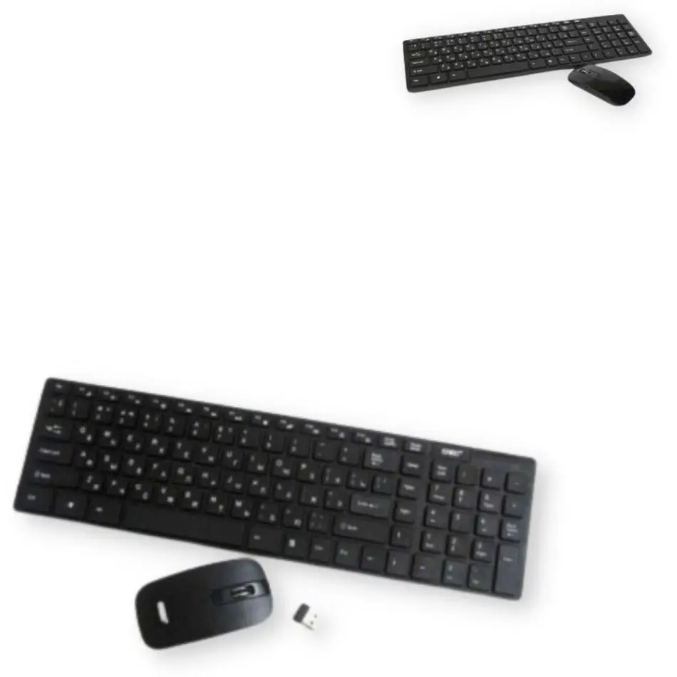 Клавиатура беспроводная и мышь оптическая комплект K06 радиус действия 10 м черный (K06_326) - фото 3