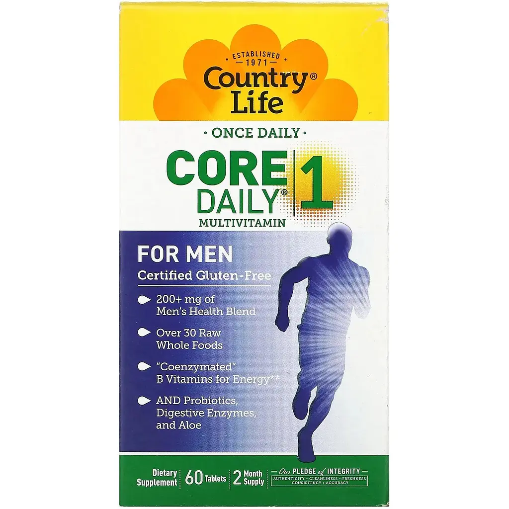 Мультивітаміни для чоловіків Country Life Core Daily 1 60 пігулок - фото 2