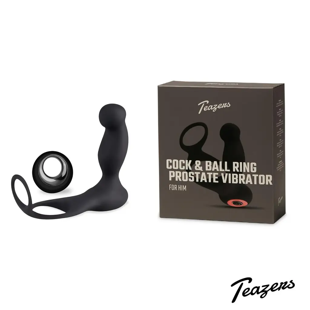 Стимулятор простати Teazers CockBall Ring, 7.5 см (чорний) - фото 10