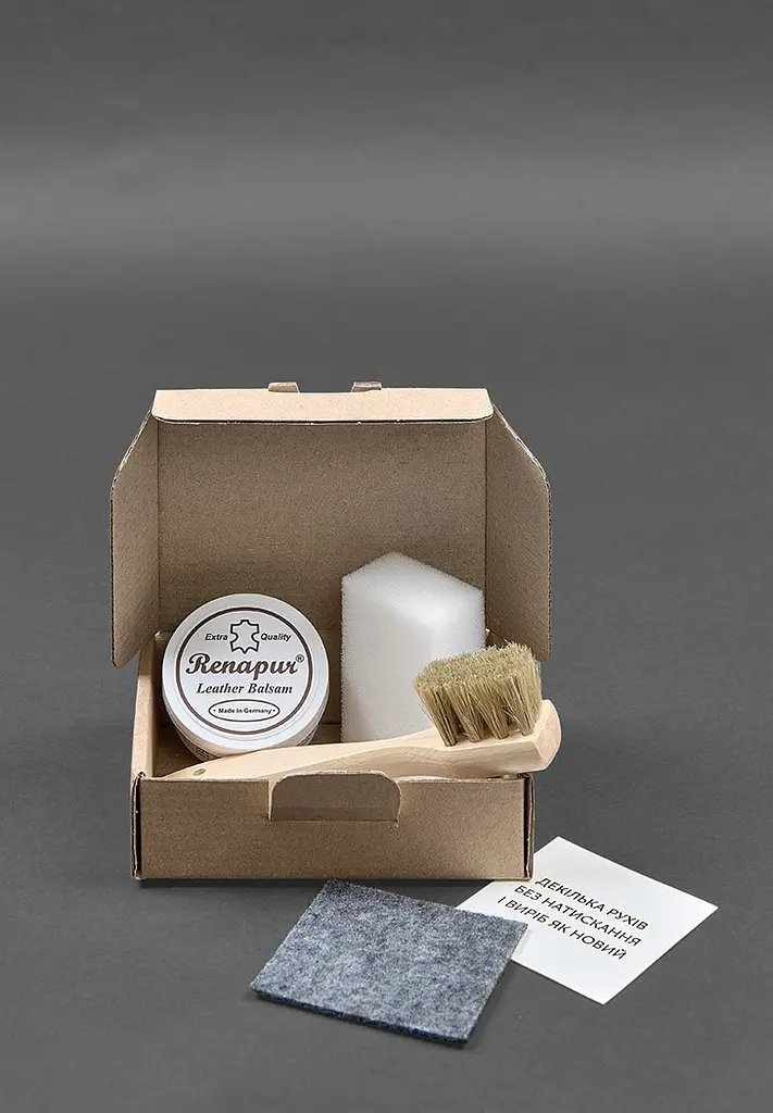 Набір для догляду за шкіряними виробами у коробці - фото 3