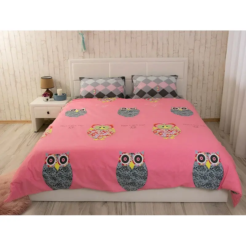 Комплект постільної білизни Руно Owl сімейний сатин набивний 100% бавовна 50х70 - фото 3