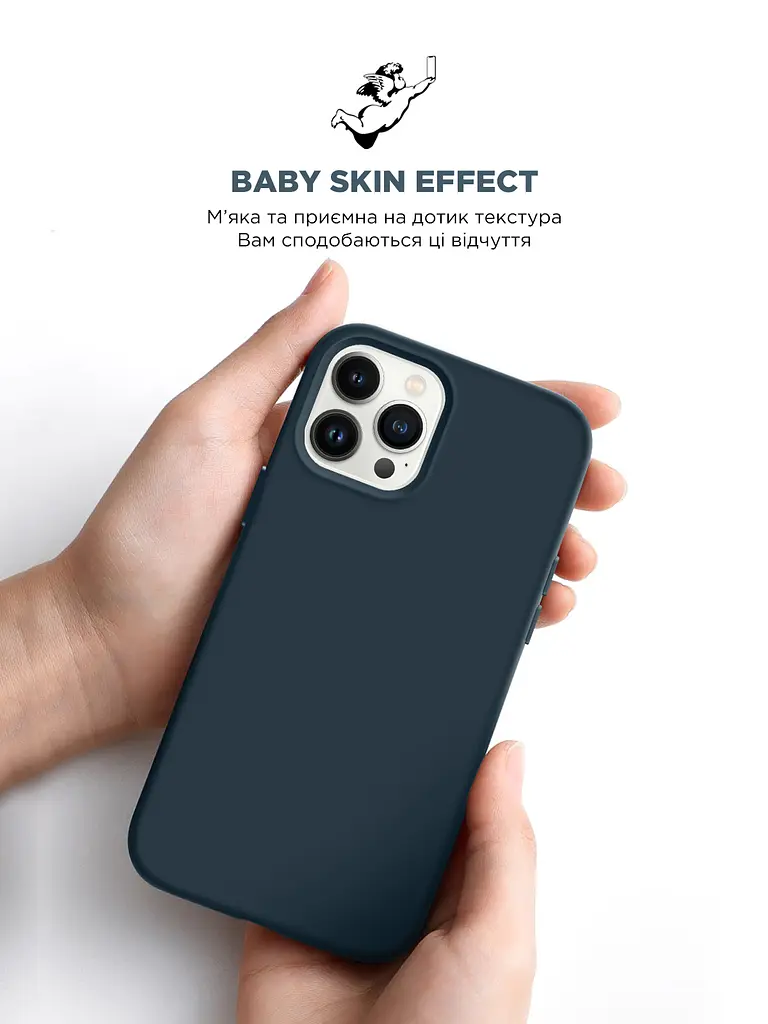 Силиконовый чехол для Apple iPhone 12 Pro Max, ICON2 Case, синий, противоударный, панель, защита всего корпуса, матовая поверхность Soft Touch, выступает над дисплеем, совместим с защитными стеклами и пленками, с микрофиброй, ArmorStandart (ARM60571) - фото 8
