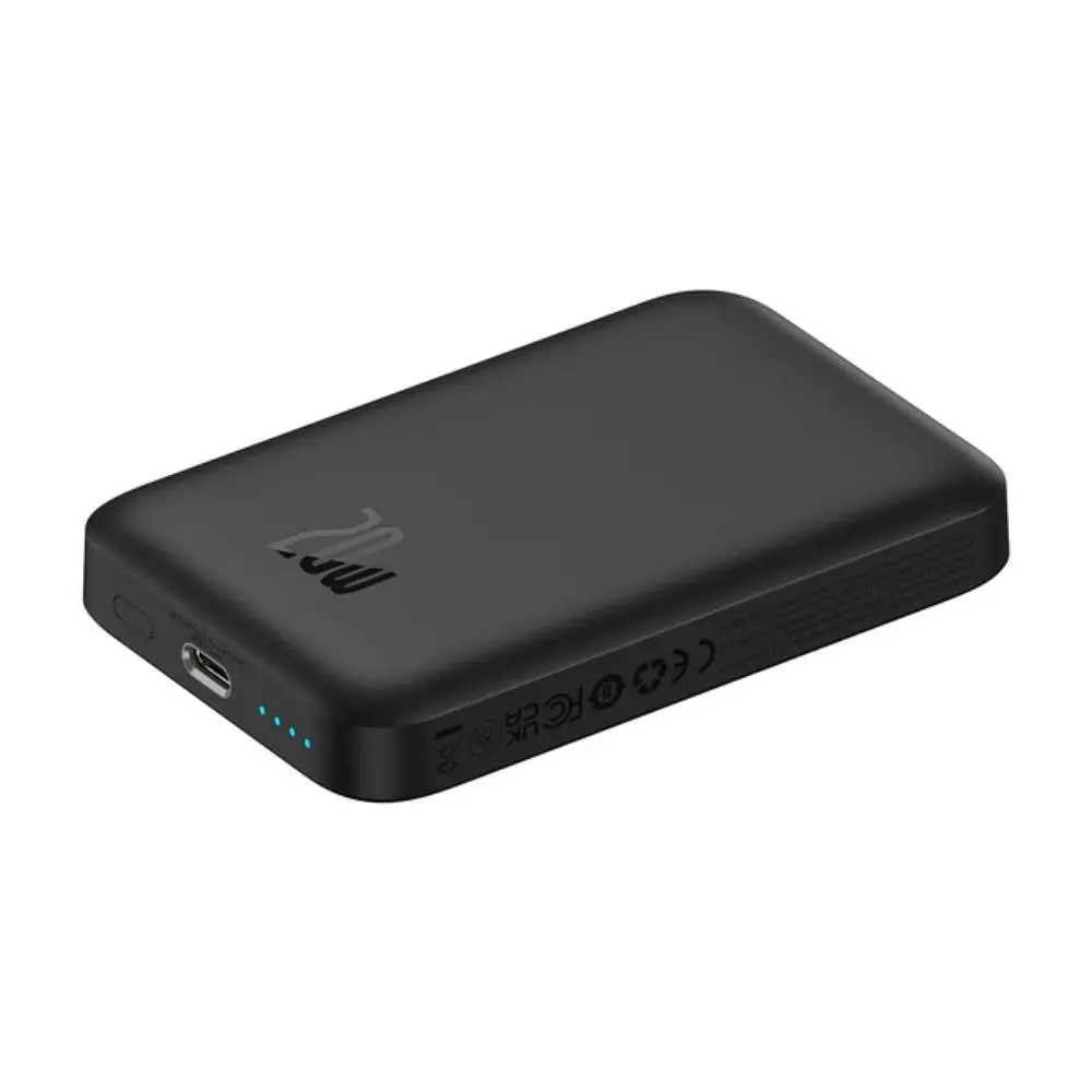 Зовнішній акумулятор Baseus Magnetic Mini Air Wireless Fast Charge Power Bank 6000mAh 20W Cluster Black（With Simple Series Charging Cable Type-C to (P10059002113-00) - фото 8