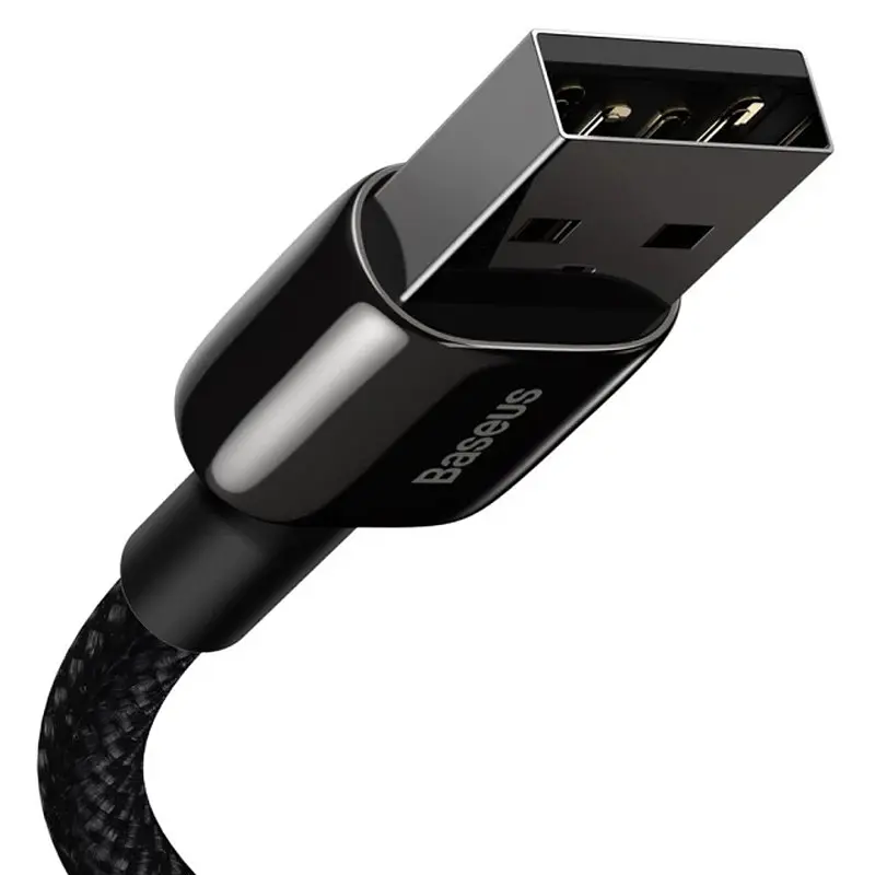Дата кабель Baseus Tungsten Gold USB to Lightning Cable 2.4A (1m) (CALWJ-0) Black - фото 5