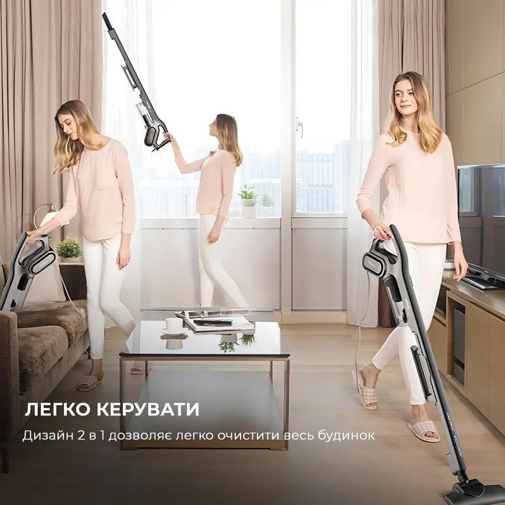 Ручний пилосос Xiaomi Deerma Stick Vacuum Cleaner Cord Gray (DX700S) - фото 8