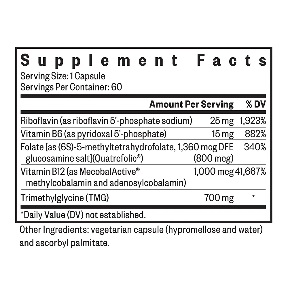 Комплекс для підтримки здорового рівня гомоцистеїну Seeking Health Homocysteine Nutrients 60 капсул - фото 5