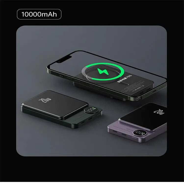 Бездротовий Повербанк MagSafe Power Bank для iPhone 10000mAh 20W Магсейф Павербанк з бездротовою зарядкою Q9p - фото 6