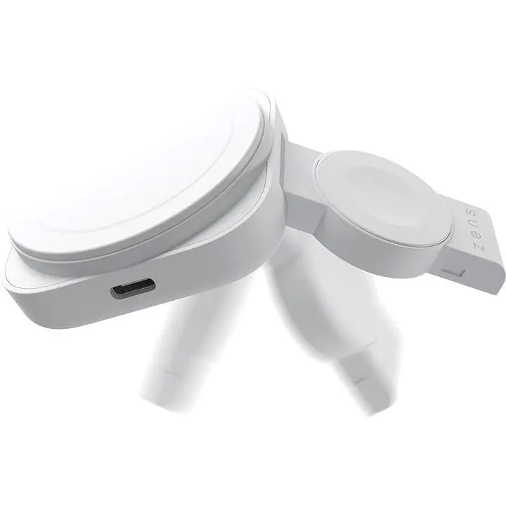 Бездротовий зарядний пристрій Zens MagSafe + Watch Travel Charger White (ZEDC24W/00) - фото 3