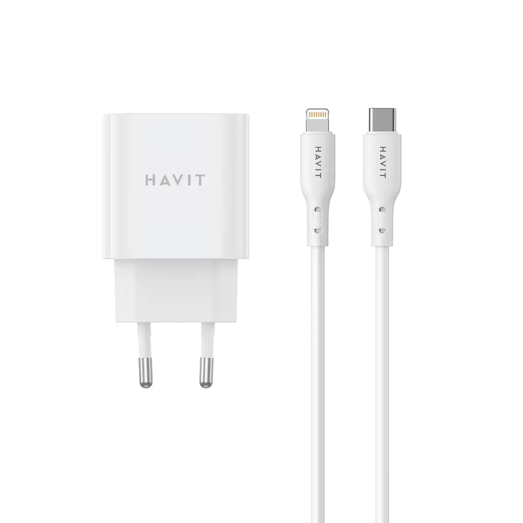 Зарядний пристрій HAVIT ST935 20W USB-C з кабелем USB-C - Lightning HAVIT (28741-000) - фото 3