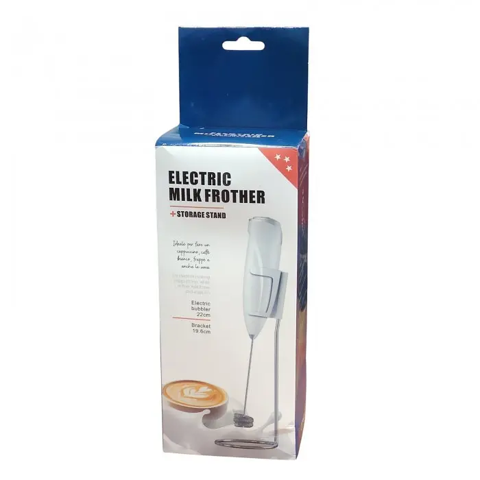 Капучинатор Milk Frother, електричний, ручний, 22 см, на батарейках AA, з підставкою, чорний - фото 3