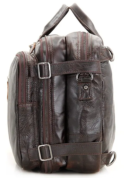 Сумка кожаная мужская Vintage 38х27х15 см sum0012448 - фото 9