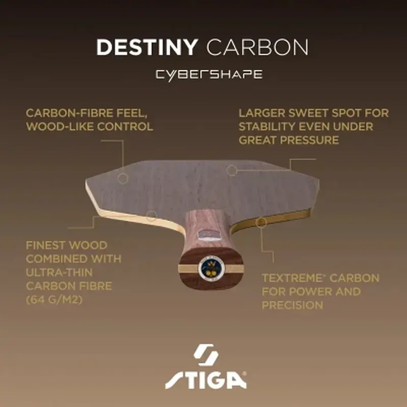 Основа для ракетки Stiga Destiny Carbon Cybershape Master (1600-2602-35) (932080) - фото 6