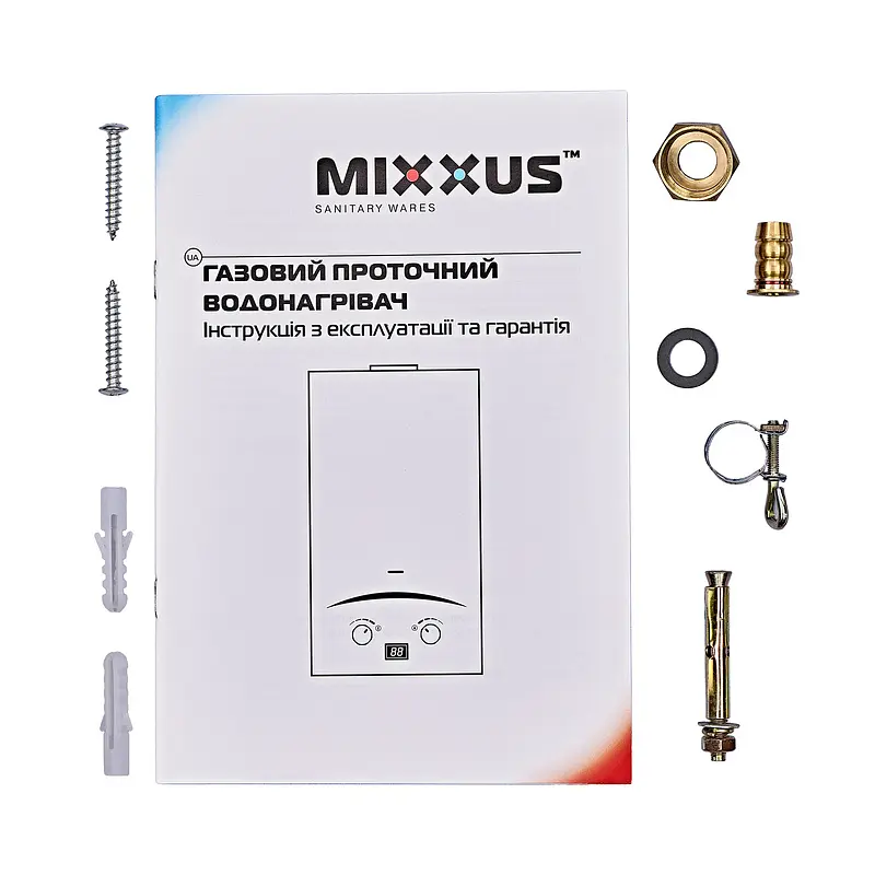 Газова колонка Mixxus GWH-0610 Basic Glass димохідна 10 л/хв (панель зі скла з малюнком) WH0027 - фото 7