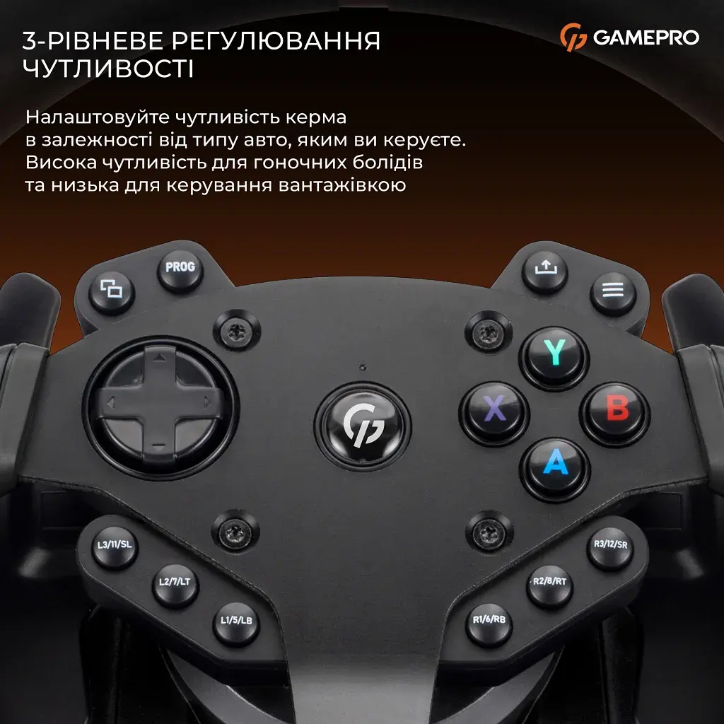 Кермо GamePro RW575PM з педалями та коробкою передач XBOXONE/PS4/PS3/PC/SWITCH (RW575PM) - фото 11