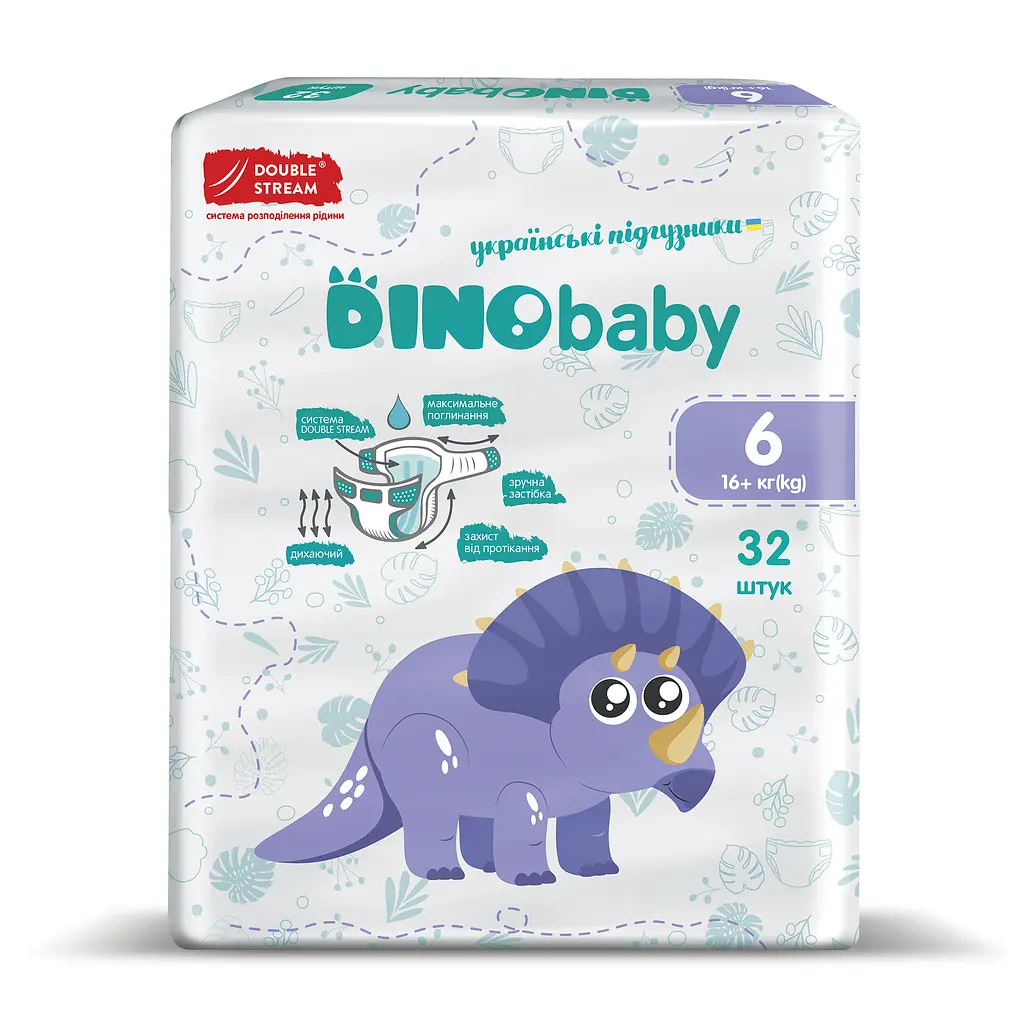 Підгузки Dino Baby 6 (16+ кг), 32 шт. - фото 2