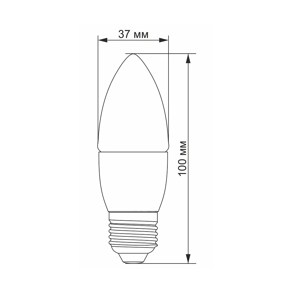 Лампочка Videx LED C37e 7W E27 4100K (VL-C37e-07274) - фото 2