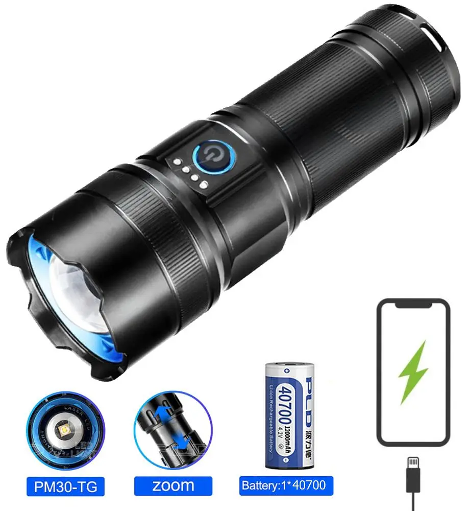 Ліхтар AK180 WHITE LASER LED PM30-TG Power Bank, ЗУ Type-C, zoom, 5 фільтрів (47476-AK180_494) - фото 3