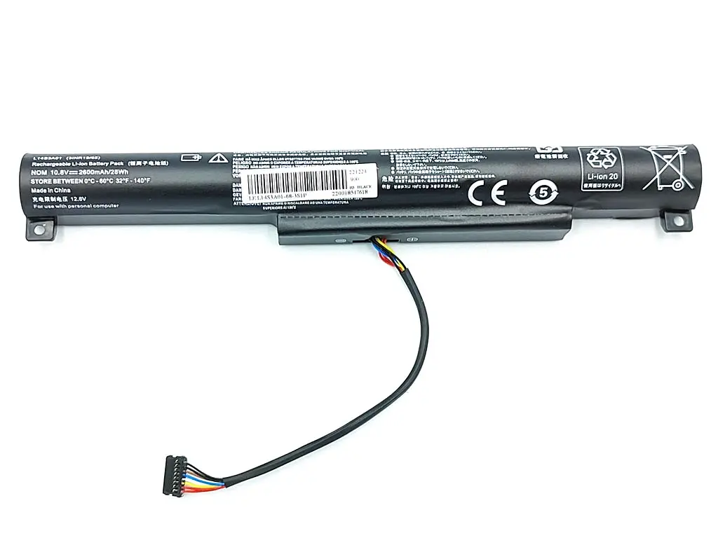 Акумулятор для ноутбука Lenovo L14S3A01 IdeaPad 100-15IBY, 100-15t , B50, B50-10 Series (L14C3A01) (10.8V 2600 mAh). - фото 2