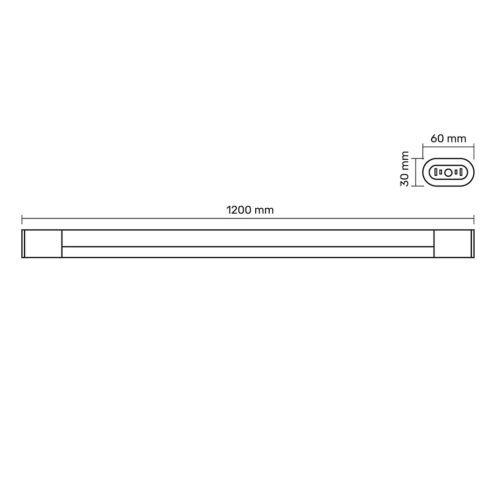 LED світильник лінійний Titanum BNO 45W 1.2м 6500K (28927-000) - фото 6