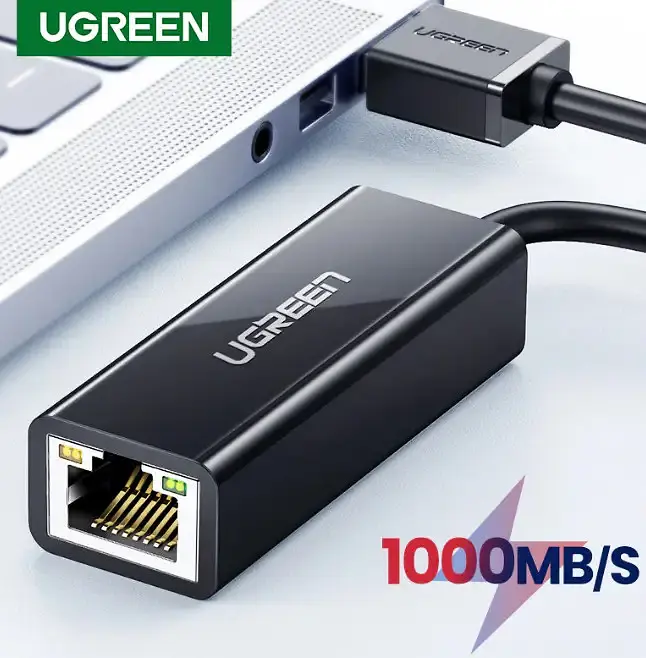 Перехідник to Ethernet Ugreen US236 USB Type-C to 10/100/1000Mbps Ethernet Adapter - фото 2