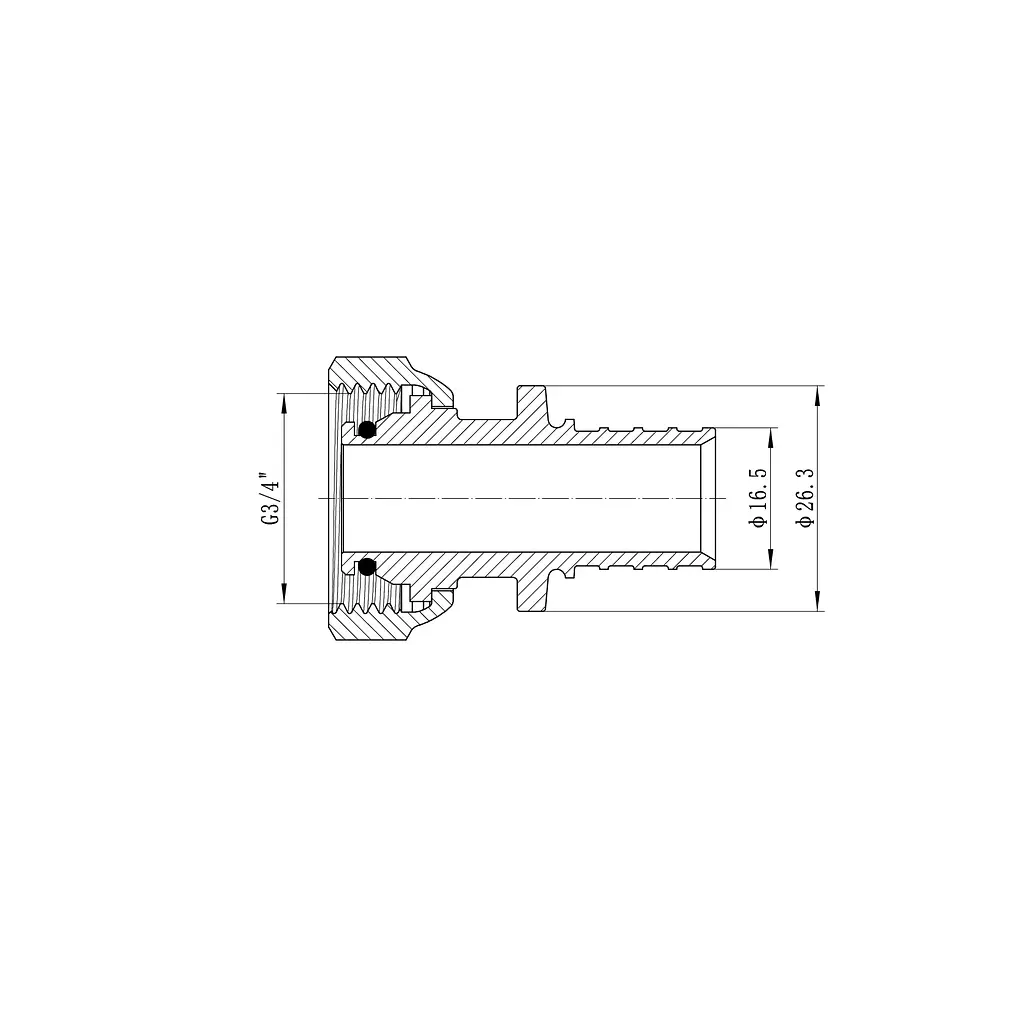 Перехідник під євроконус з накидною гайкою Koer Ka.A08F-20E - 20(2.8mm) x 3/4"F KR4870 - фото 5