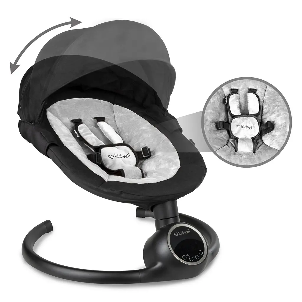 Заколисуючий центр Kidwell 2в1 REVE Black/Silver - фото 5