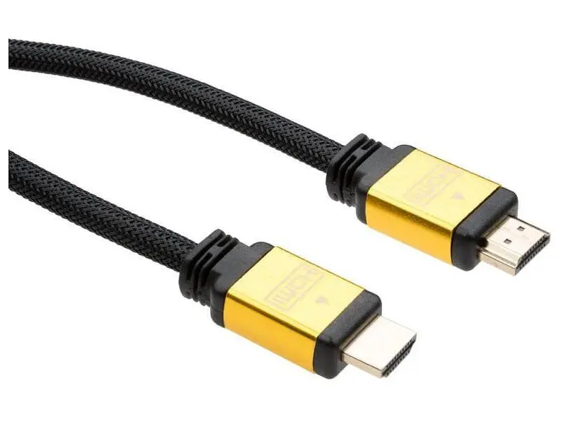 Кабель Vinga HDMI 1.5m Yellow/Black (VCPDCHDMI2VMM1.5BK) - фото 2