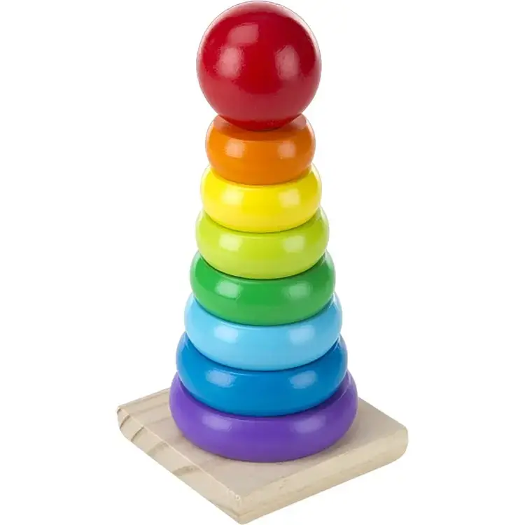 Пірамідка Melissa&Doug дерев'яна райдужна (MD10576)
