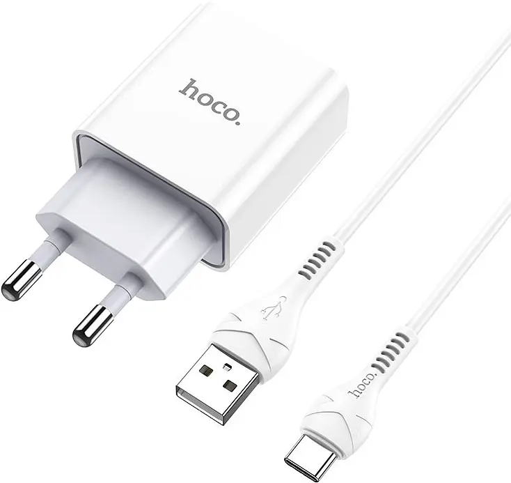 Зарядний пристрій HOCO C81A Asombroso single port charger set Type-C white - фото 3