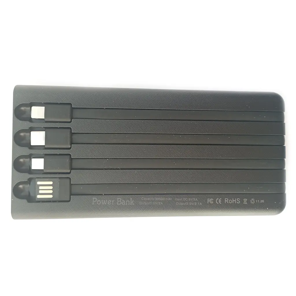 УМБ Power Bank Solar 30000mAh повербанк 4 в 1 з сонячною панеллю, екраном, ліхтариком Black (11229) - фото 3