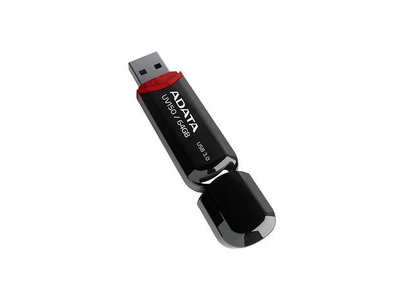 USB флеш накопичувач ADATA 64 GB UV150 Black USB 3.0 (AUV150-64G-RBK) - фото 2