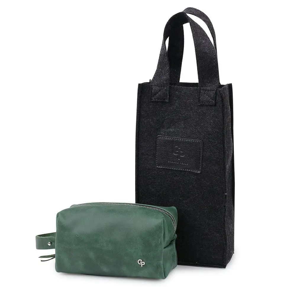 Косметичка несессер зеленая GRANDE PELLE 18х10х7 см acs0032151 - фото 5