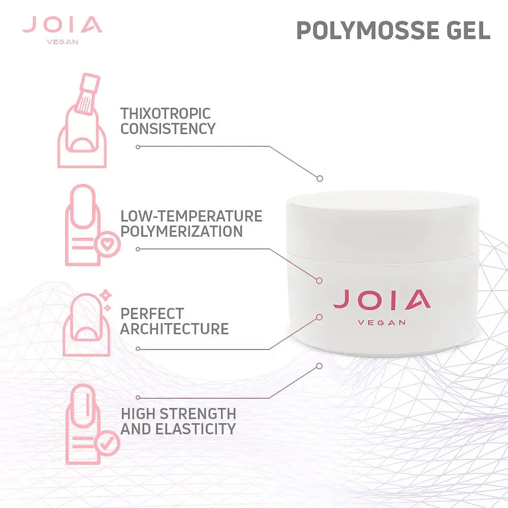 Мусовий акрі-гель Polymousse Gel рожевий 04 Berry Muse JOIA vegan 15 мл - фото 6