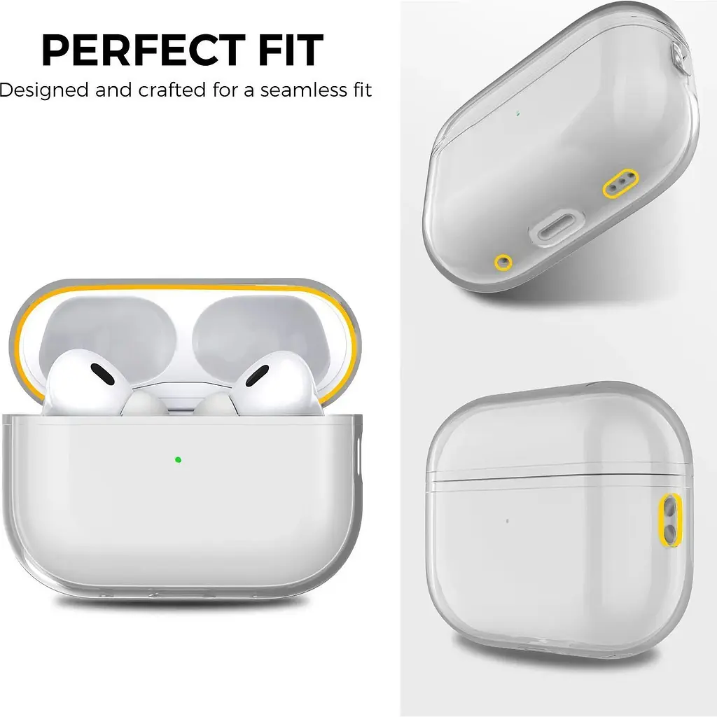 Чохол AhaStyle Transparent Case для Airpods Pro 2 Black [133860] - фото 3