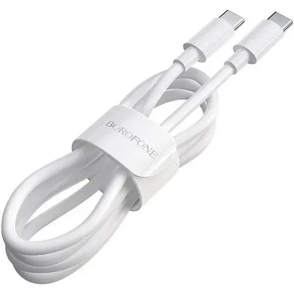 Кабель Borofone BX44 Type-C to Type-C 5A 100W 1m ABS ABS connectors White - фото 2