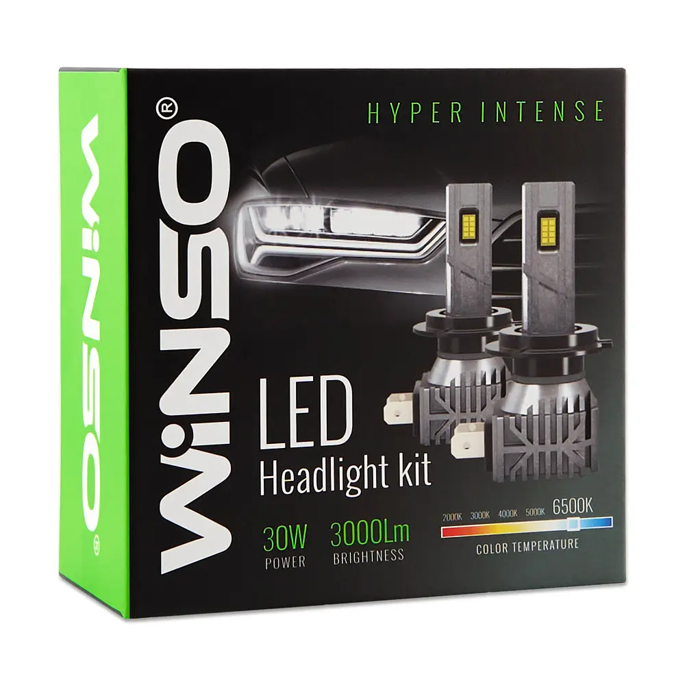 Автолампа Winso LED H4 12/24V 30Вт 3000Лм 6500K CSP3570 2 шт. (793400) - фото 5
