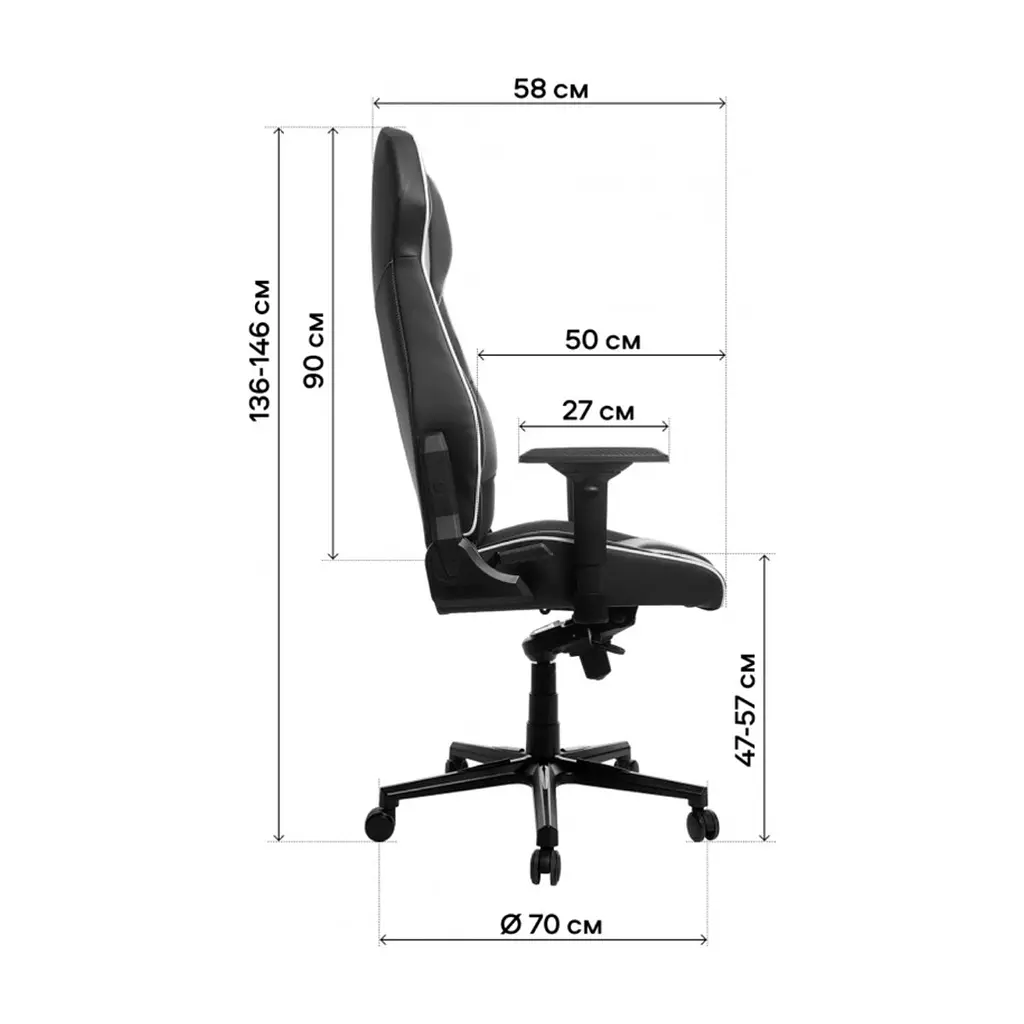 Крісло ігрове GT Racer X-8007 Dark Gray (X-8007 Fabric DarkGrayXL) - фото 2