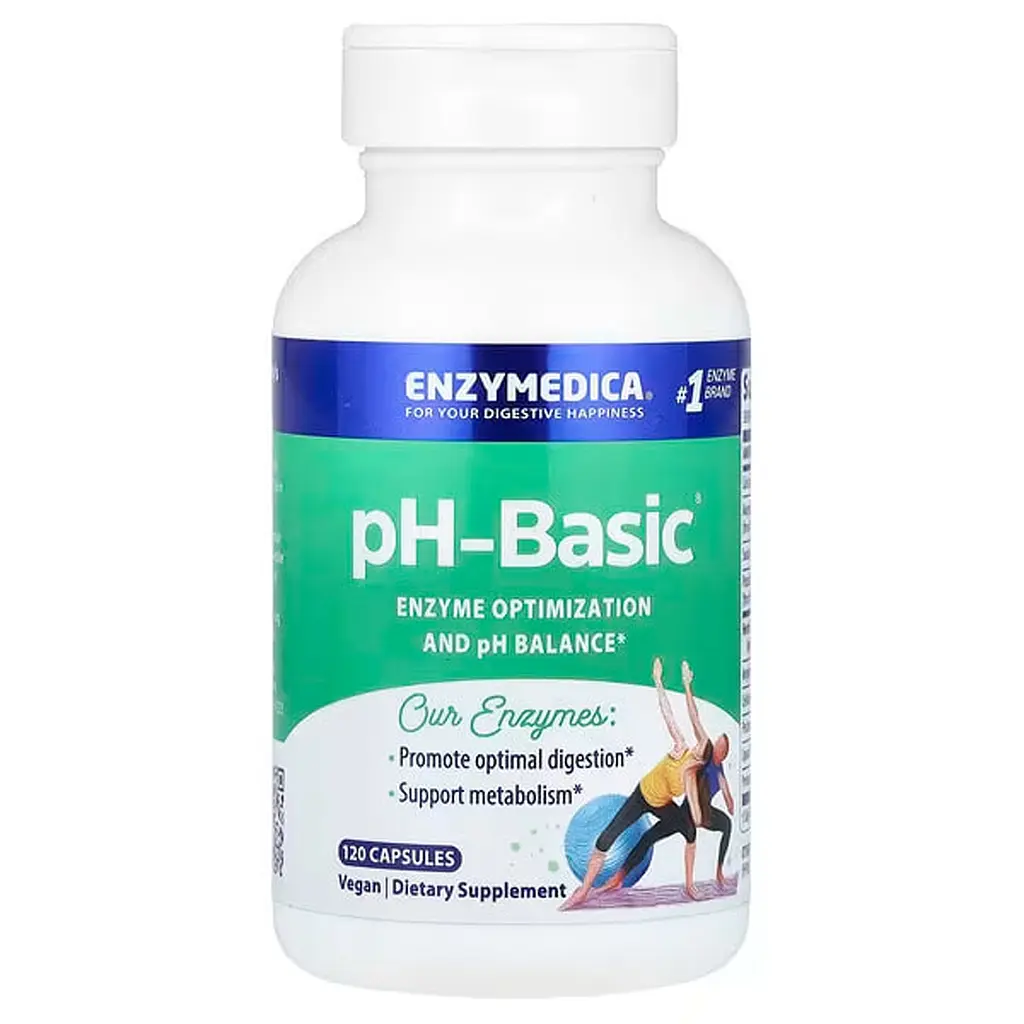 Ферменти рН баланс, pH-Basic, 120 капсул Enzymedica vit0001485