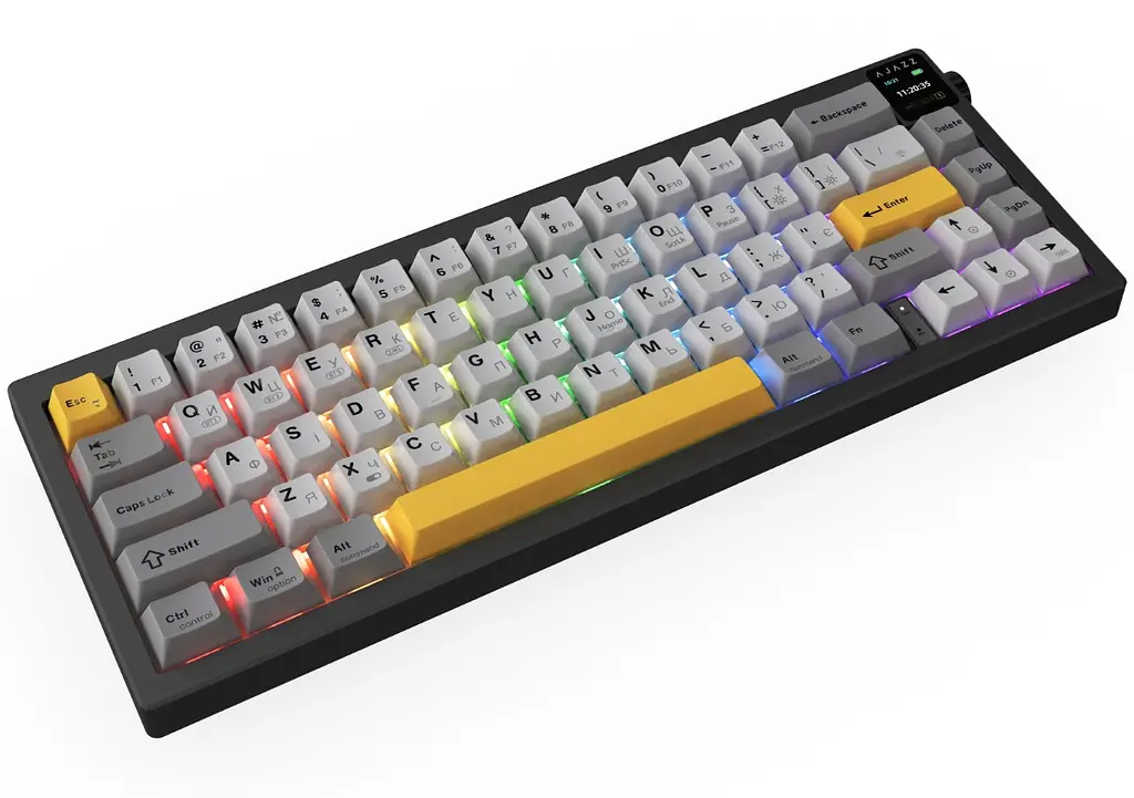 Клавіатура ігрова механічна бездротова Ajazz AK-650B Black RGB Flying Fish Switch Hot-Swap 2.4G/Bluetooth/USB - фото 3