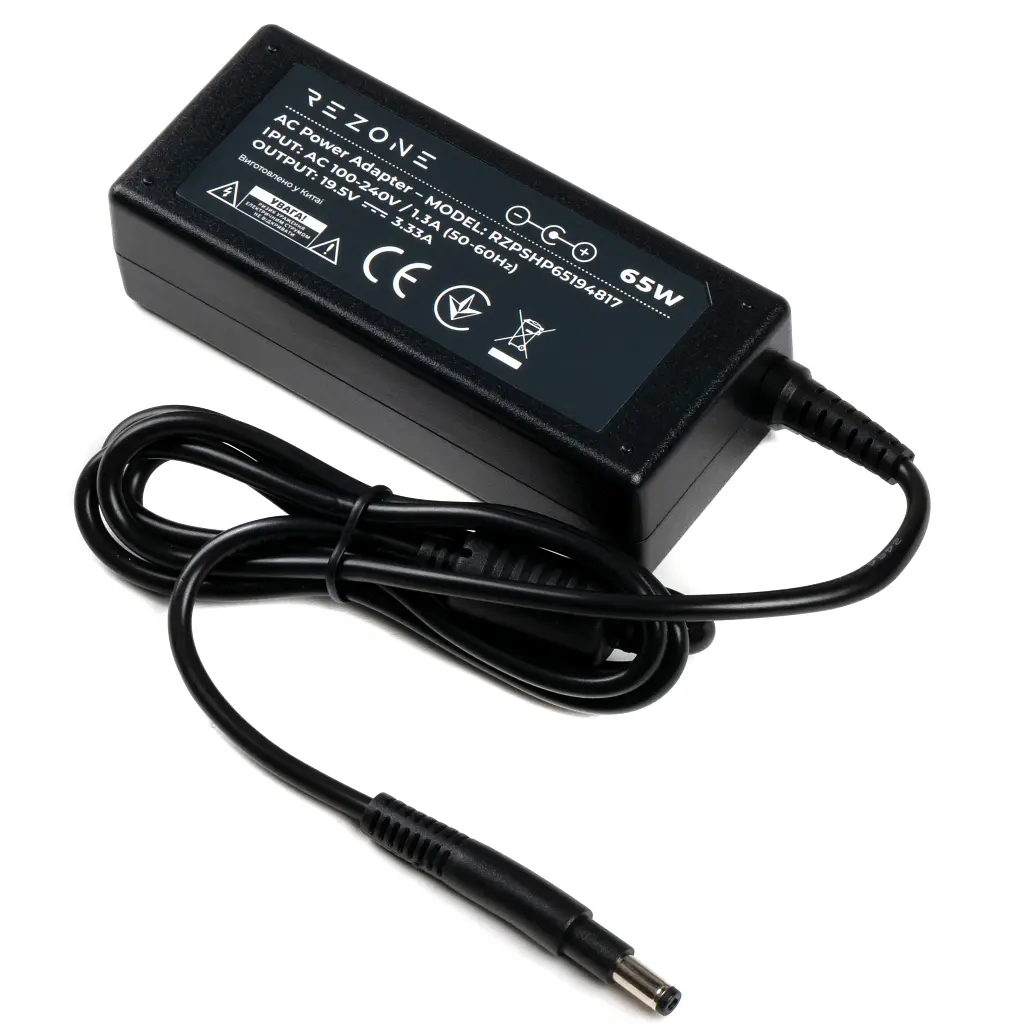 Блок живлення до ноутбуку Rezone HP 65W 19.5V 3.33А 4.8x1.7 long (RZPSHP65194817) - фото 2