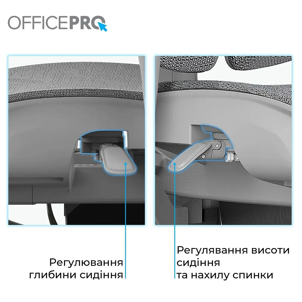 Офісне крісло GamePro OfficePro OC950G Grey (OC950G) - фото 14
