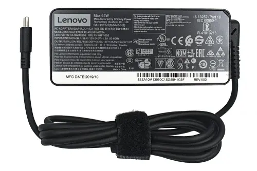 Блок живлення для ноутбуків Lenovo Black, Type-C, 65 Вт, 20V / 3.25A; 15V / 3A; 9V / 2A; 5V / 2A (ADLX65YCC3A)