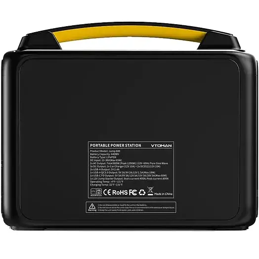 Зарядна станція Vtoman Jump 600X PB-20 (299 Вт/г) LiFePo4 600W - фото 4