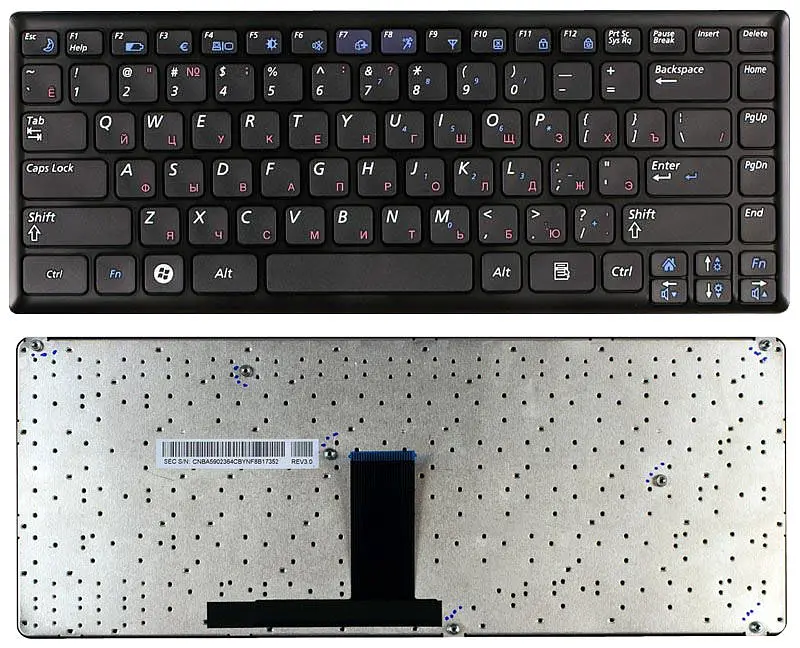 Клавіатура для ноутбука Samsung (X460) Black, (Black Frame) - фото 3