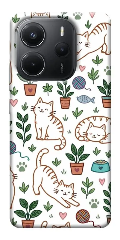TPU чохол Demsky Cats pattern для Xiaomi Redmi Note 14 4G (Int. version)